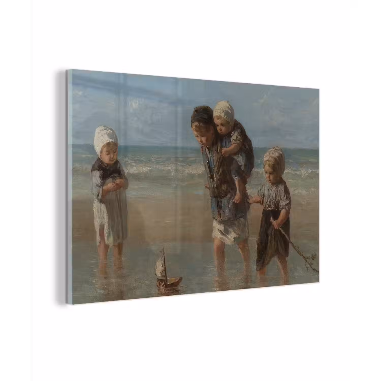 Kinderen der zee - Schilderij van Jozef Israëls plexiglas 5mm klein -sfeer1