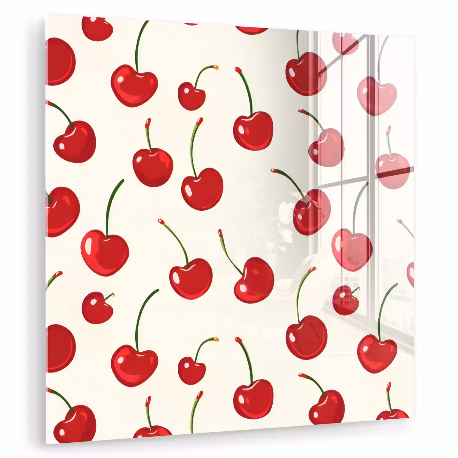 Kersen - Minimalistisch - Rood plexiglas 5mm klein 11 -zzzproduct_nieuw