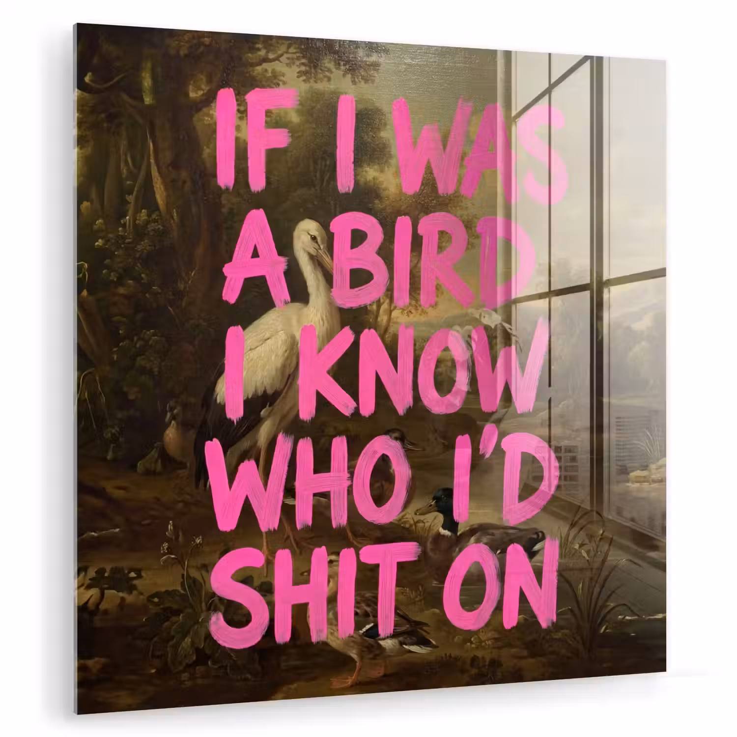 Klassiek - Humor - Roze plexiglas 5mm klein -zzzproduct_nieuw