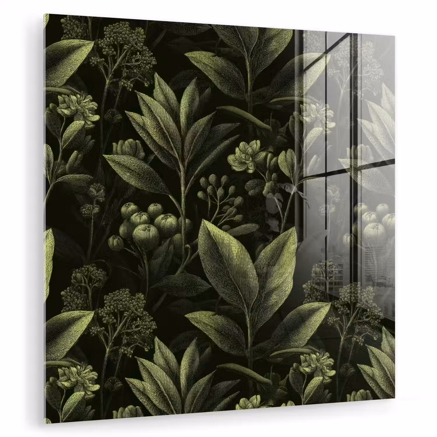 Klassiek - Donker - Botanisch - Planten plexiglas 5mm klein 11 -zzzproduct_nieuw