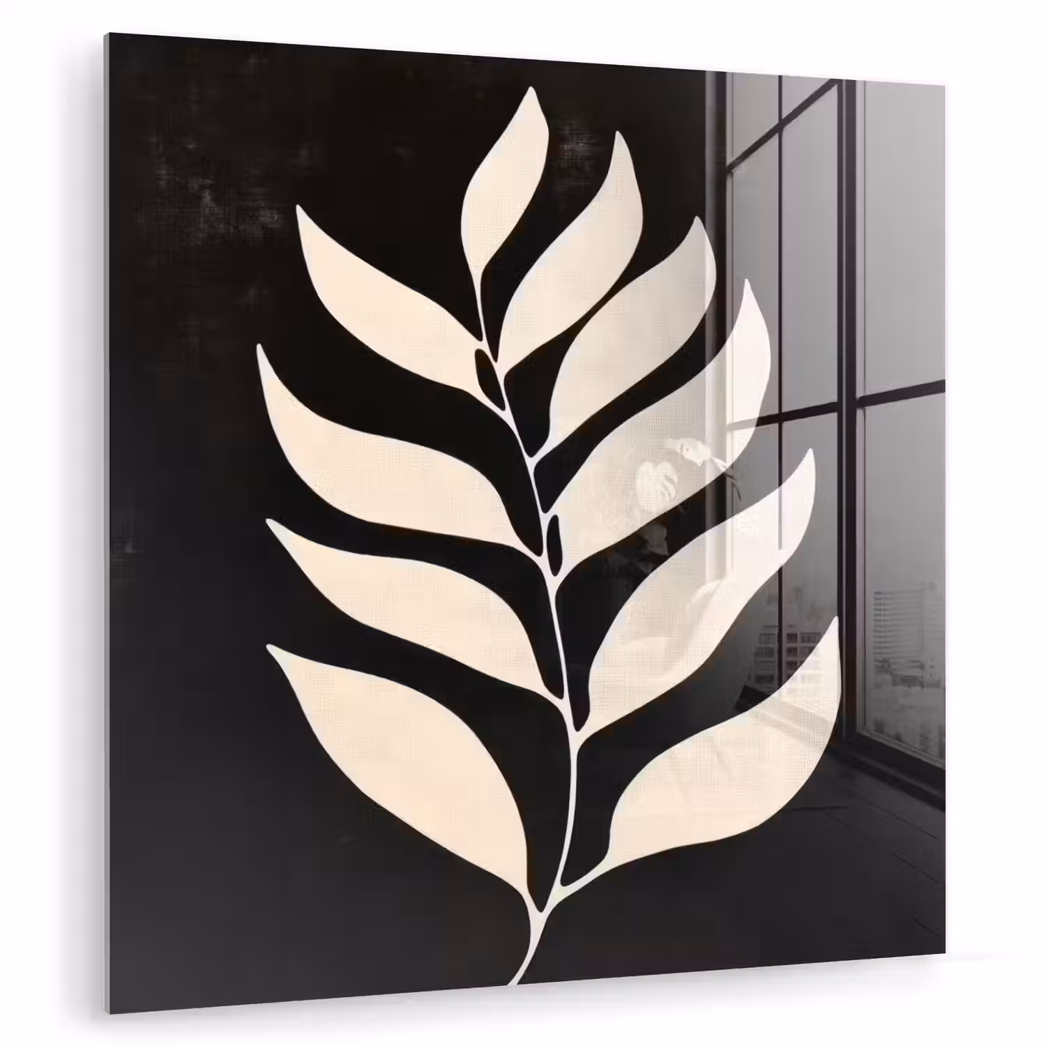Blad - Wit - Minimalistisch plexiglas 5mm klein -zzzproduct_nieuw