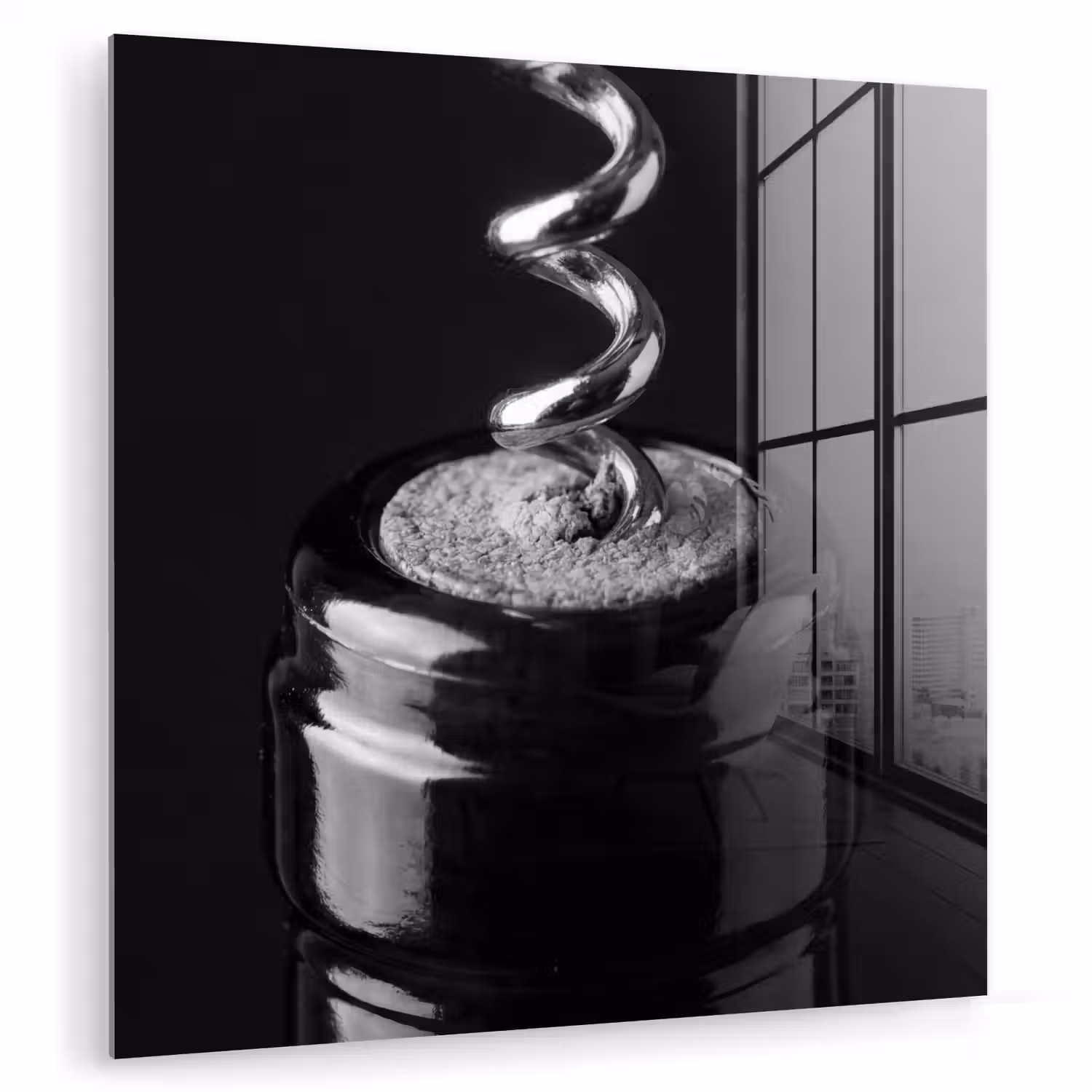 Kurkentrekker - Wijn - Zwart - Wit plexiglas 5mm klein -zzzproduct_nieuw