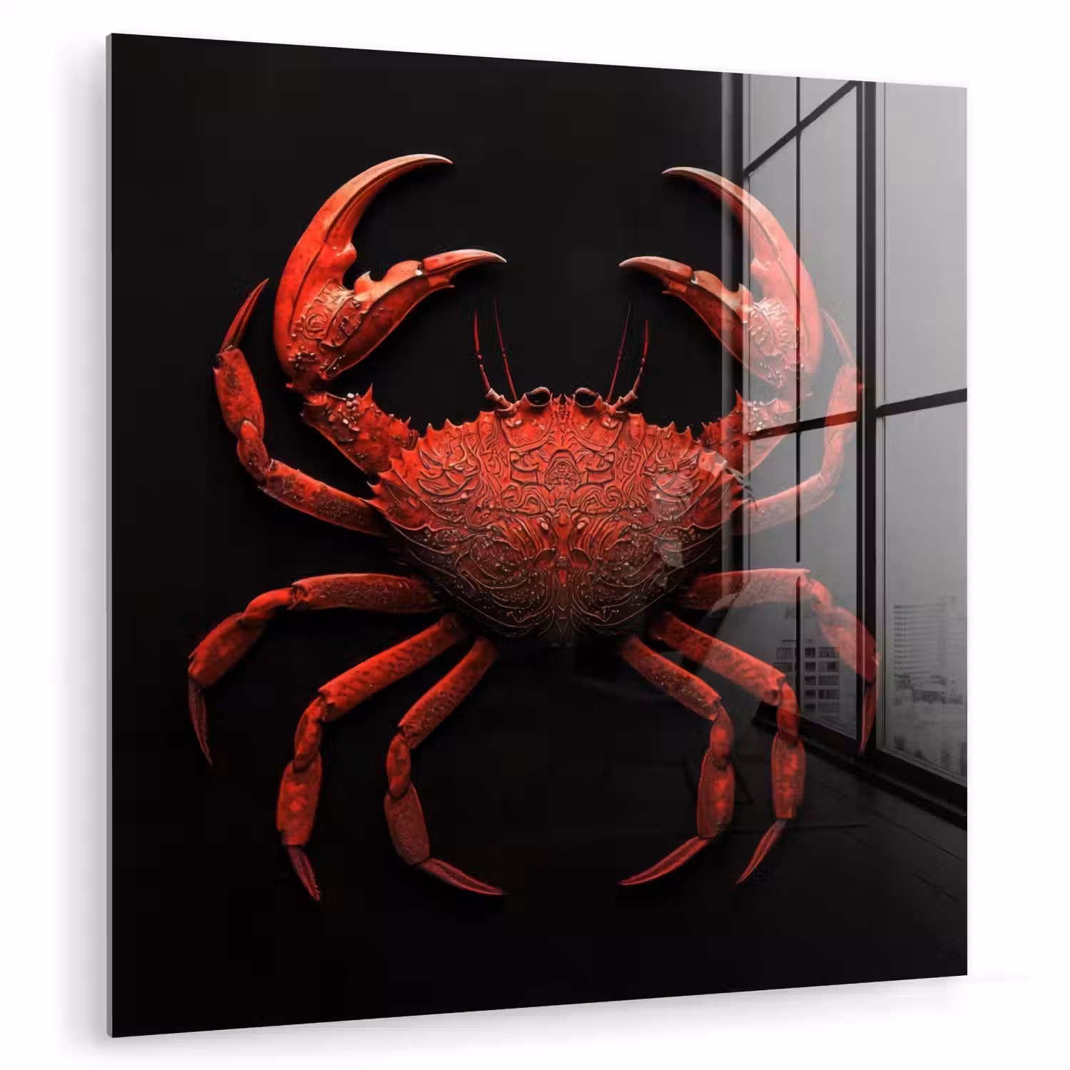 Krab - Rood - Vissen - Schaaldieren plexiglas 5mm klein -zzzproduct_nieuw