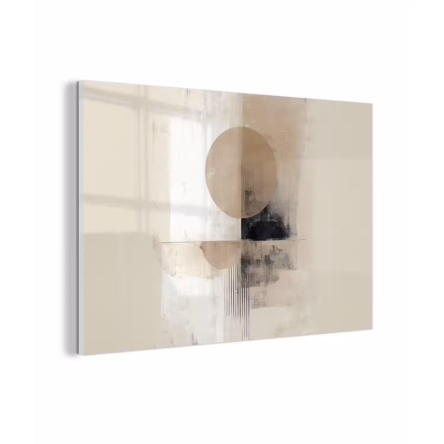 Cirkel - Compositie - Diepte - Beige plexiglas 5mm klein -zzzproduct_nieuw