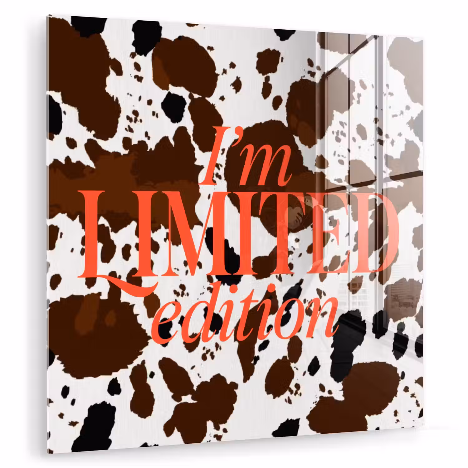 Koeienprint - Limited edition - Rood plexiglas 5mm klein -zzzproduct_nieuw