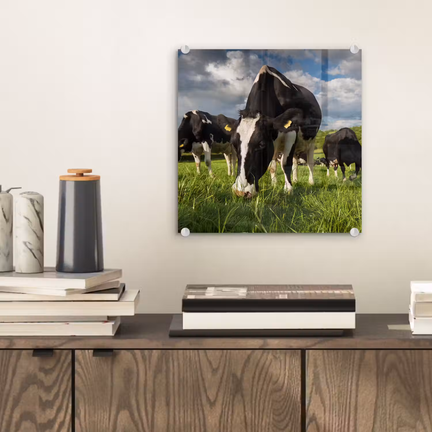 Koeien - Dieren - Gras - Weiland - Boerderij plexiglas 5mm klein -sfeer1