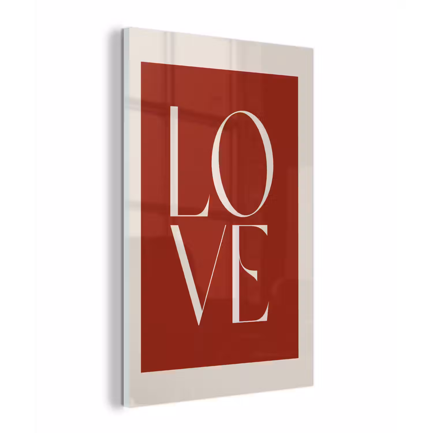 Love - Rood - Minimalistisch plexiglas 5mm klein -z3d