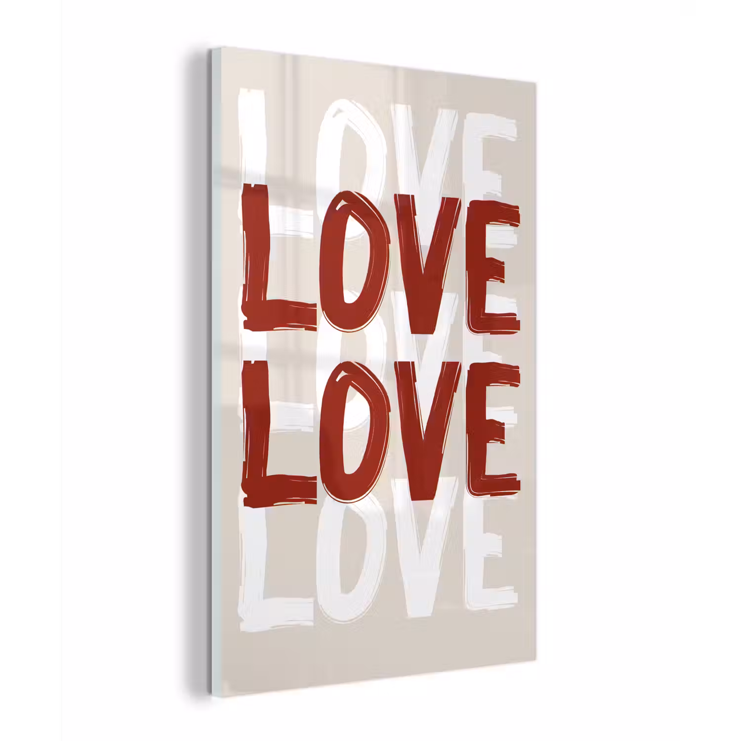 Love - Rood - Tekst plexiglas 5mm klein -z3d