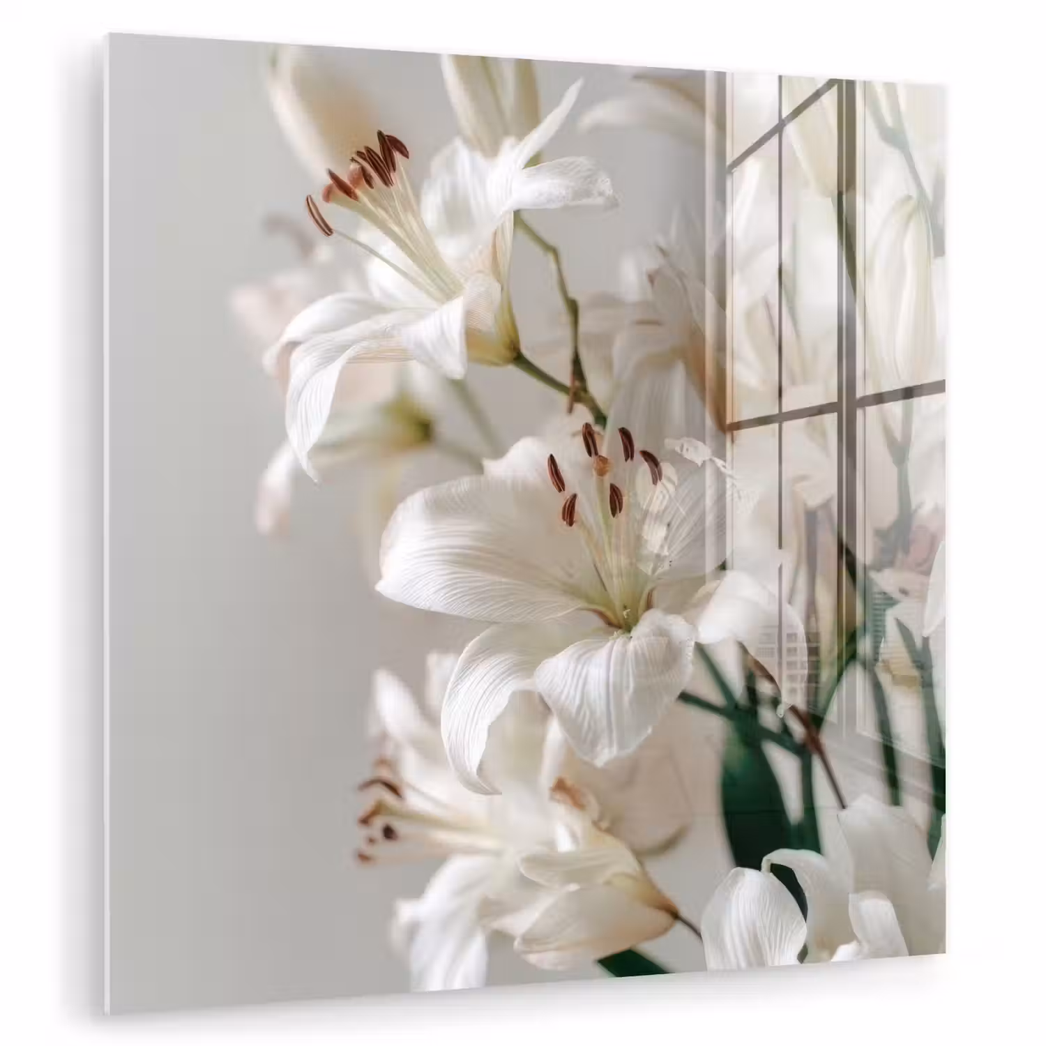 Lelies - Boekte - Wit - Meeldraden plexiglas 5mm klein -zzzproduct_nieuw