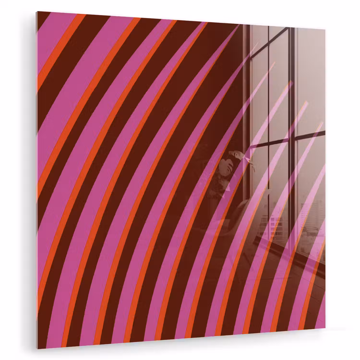 Lijnen - Rood - Beweging plexiglas 5mm klein -zzzproduct_nieuw