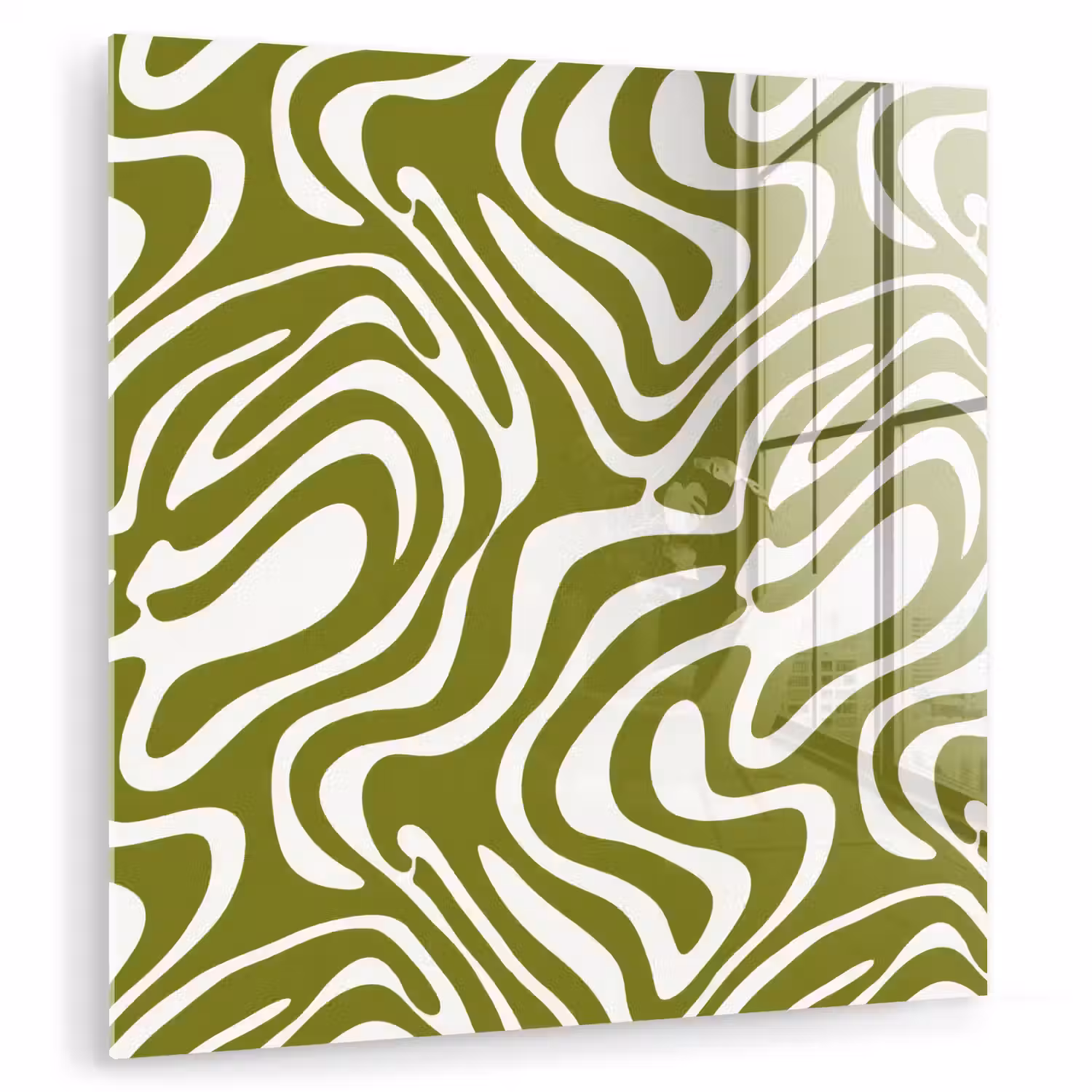 Lijnpatroon - Groen - Organisch plexiglas 5mm klein 11 -zzzproduct_nieuw