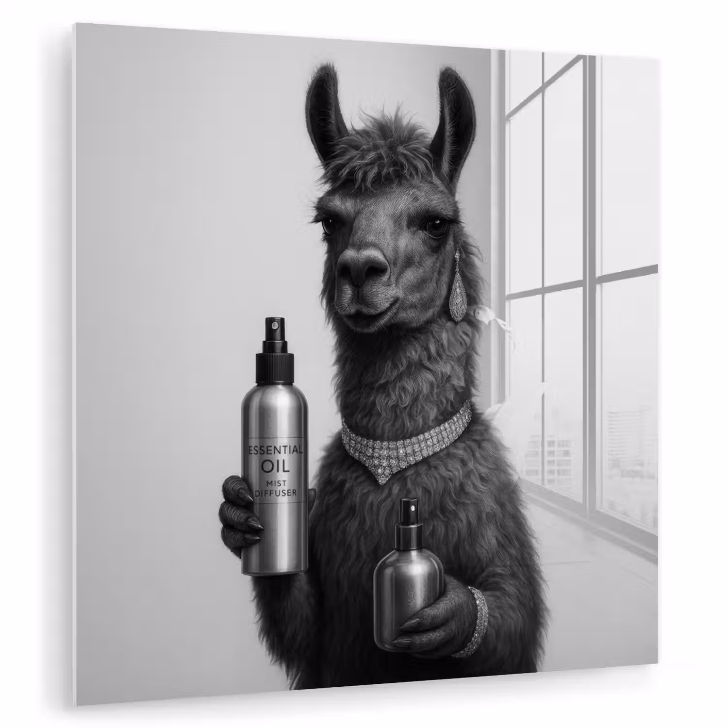 Lama - Flessen - Zwart - Wit plexiglas 5mm klein -zzzproduct_nieuw