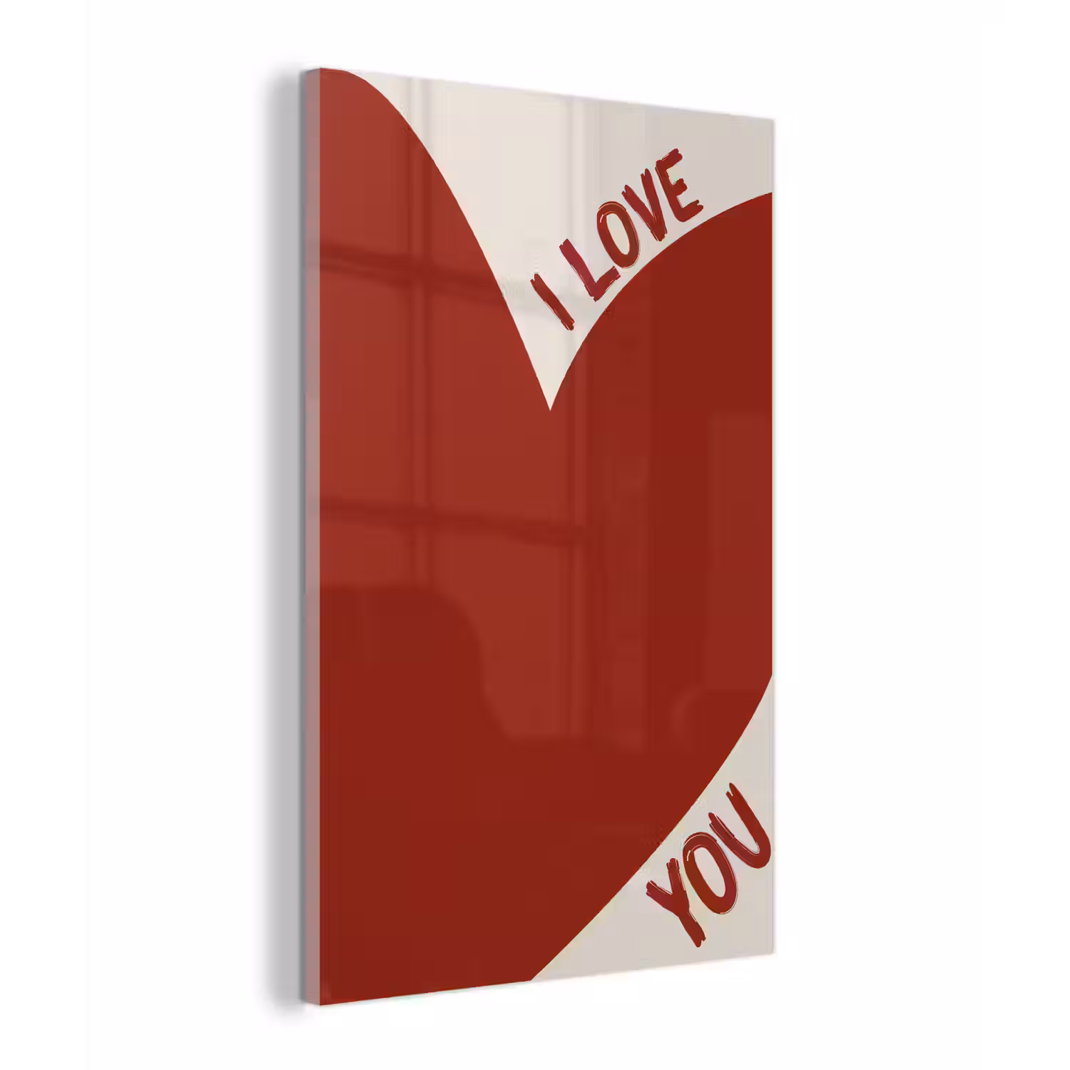 Loveyou - Rood - Hart plexiglas 5mm klein -z3d