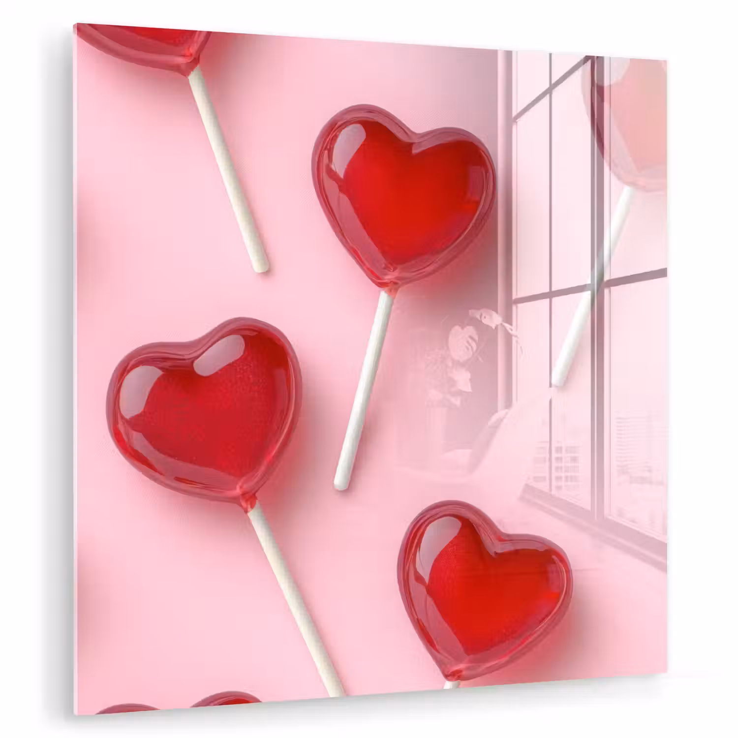 Lollies - Hartjes - Roze plexiglas 5mm klein -zzzproduct_nieuw