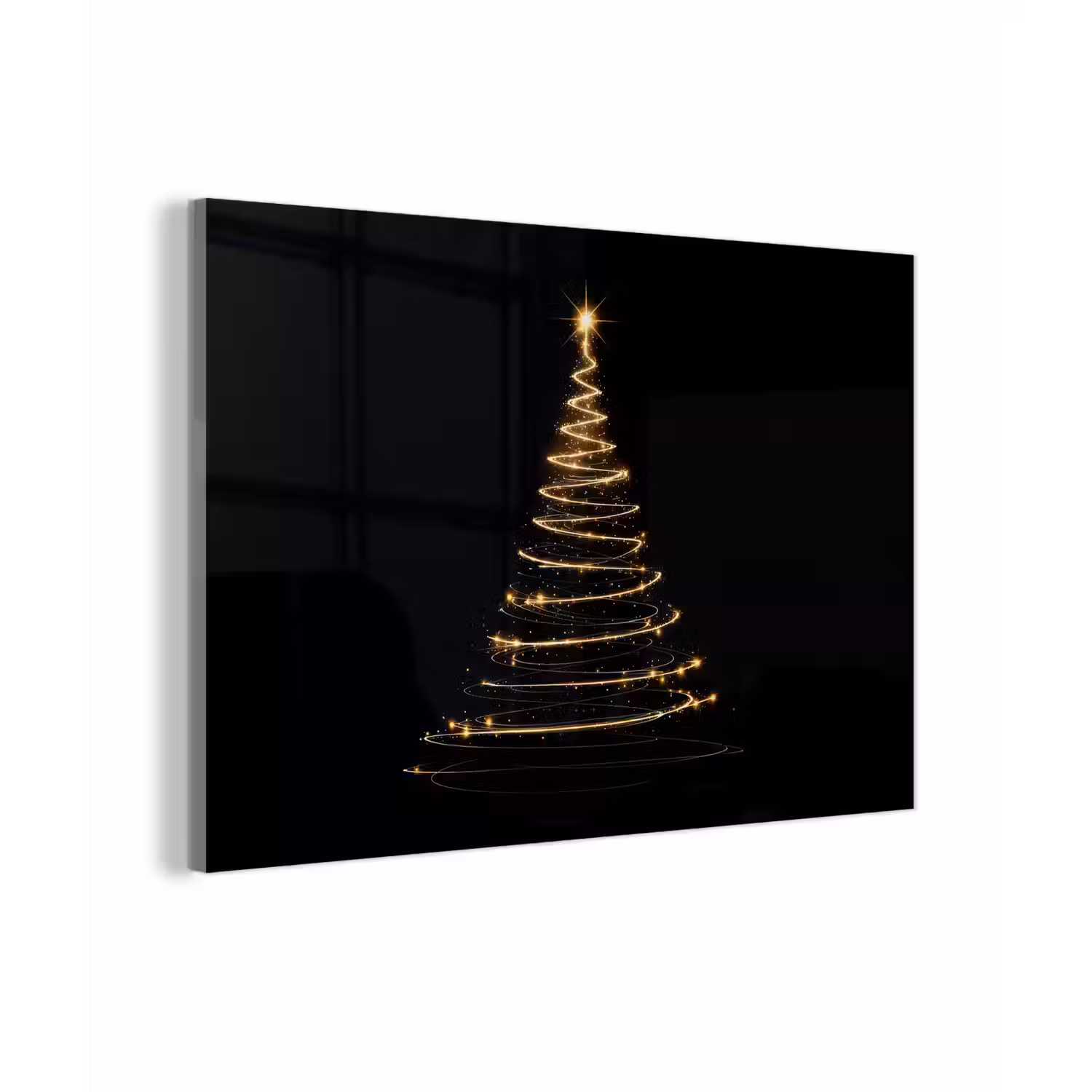 Magisch - Kerstboom - Lichtspiralen - Zwart plexiglas 5mm klein -zzzproduct_nieuw