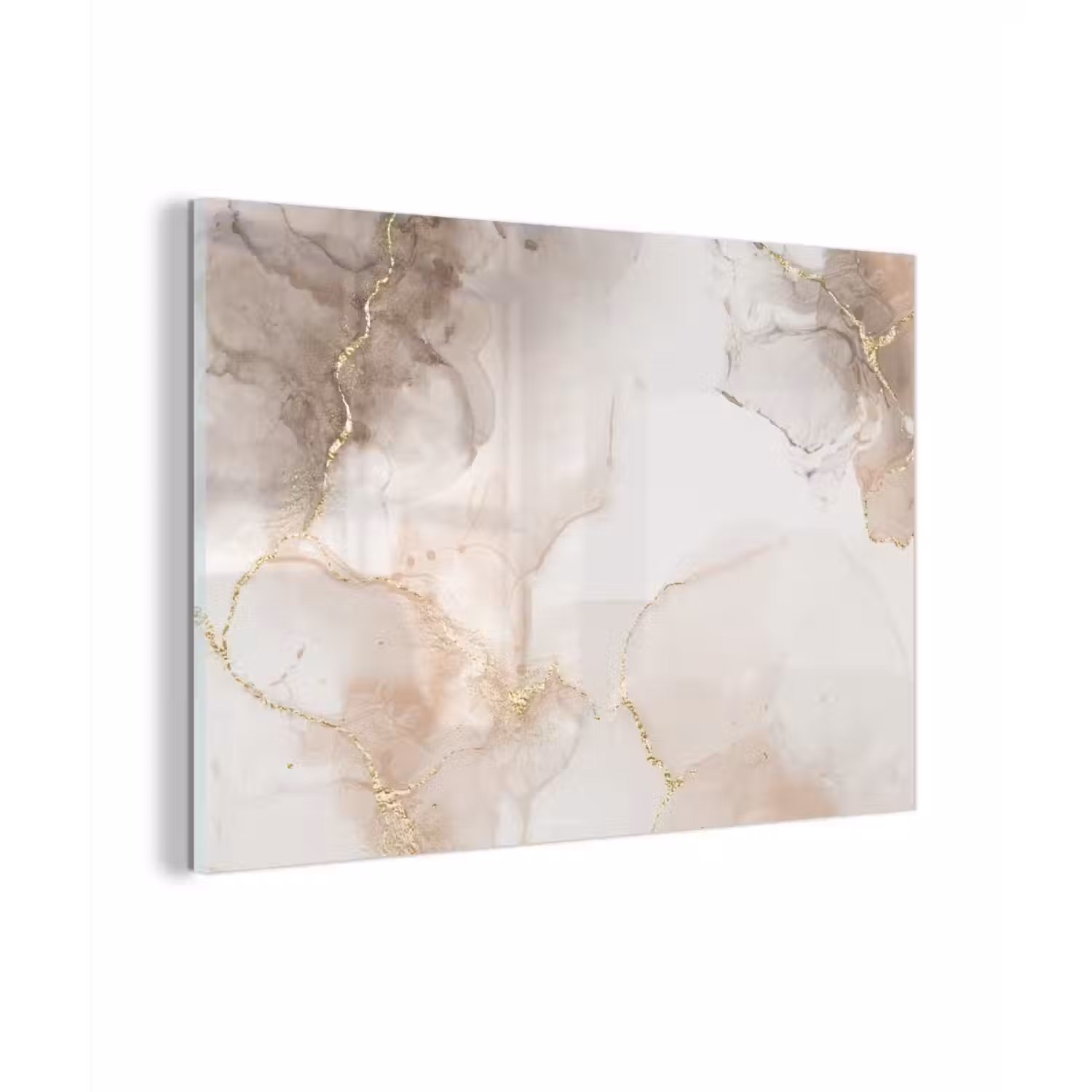 Marmer - Bruin - Gouden plexiglas 5mm klein -z3d