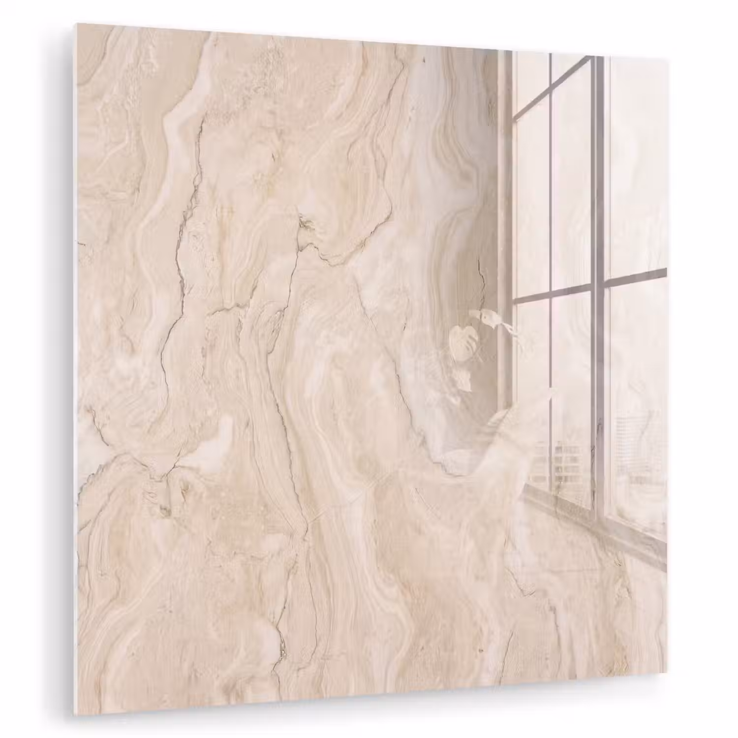 Marmer - Patroon - Beige - Steen - Abstract plexiglas 5mm klein -zzzproduct_nieuw