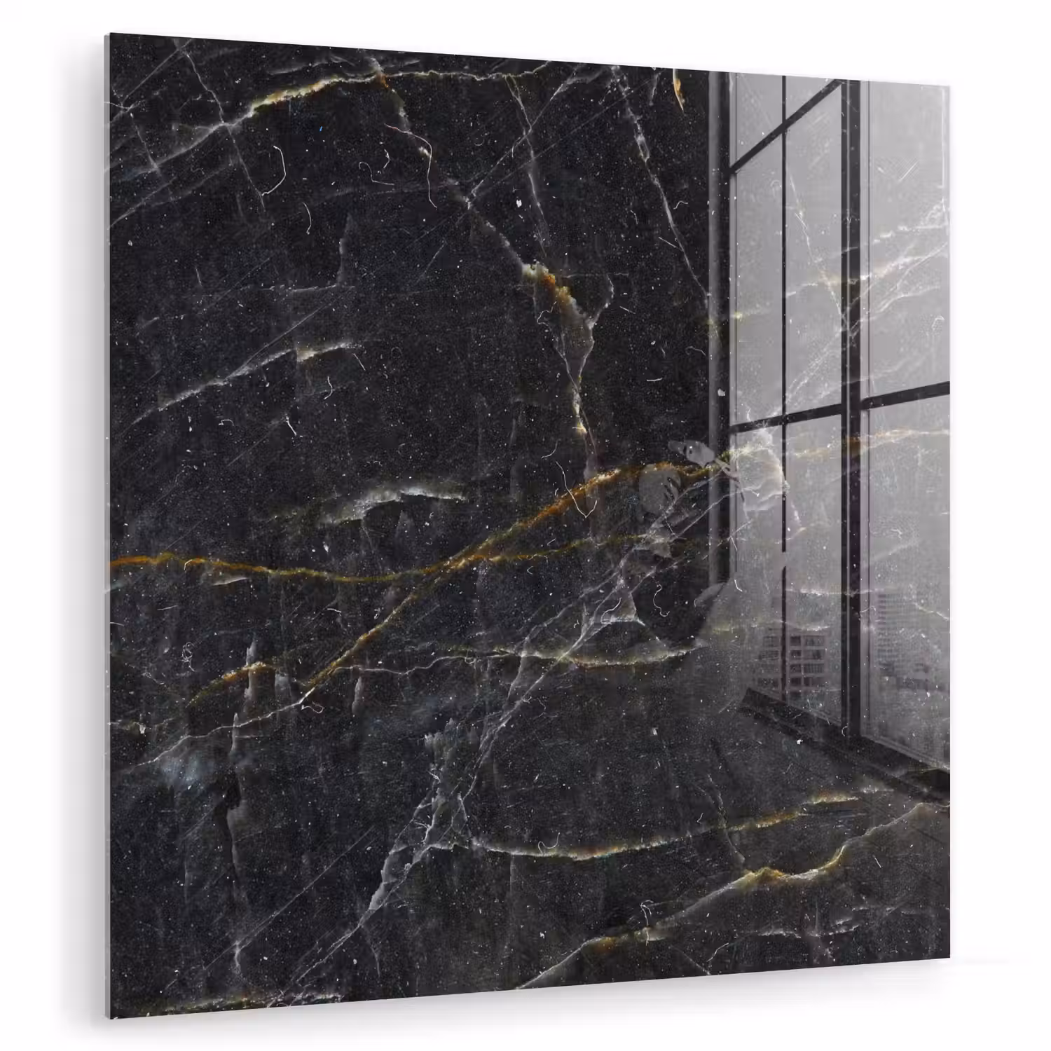 Marmer - Zwart - Goud - Grijs - Marmerstructuur plexiglas 5mm klein -zzzproduct_nieuw