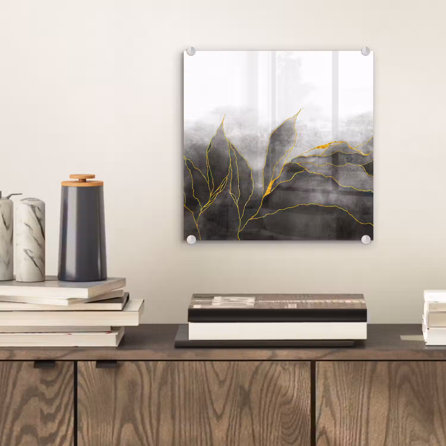 Marmer - Zwart - Goud - Luxe - Marmerlook plexiglas 5mm klein -sfeer1
