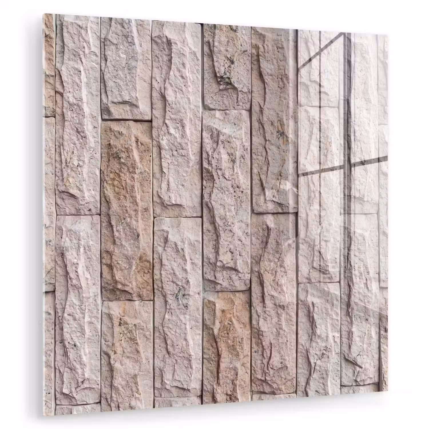 Muur - Steen - Ruw - Beige - Textuur plexiglas 5mm klein -zzzproduct_nieuw
