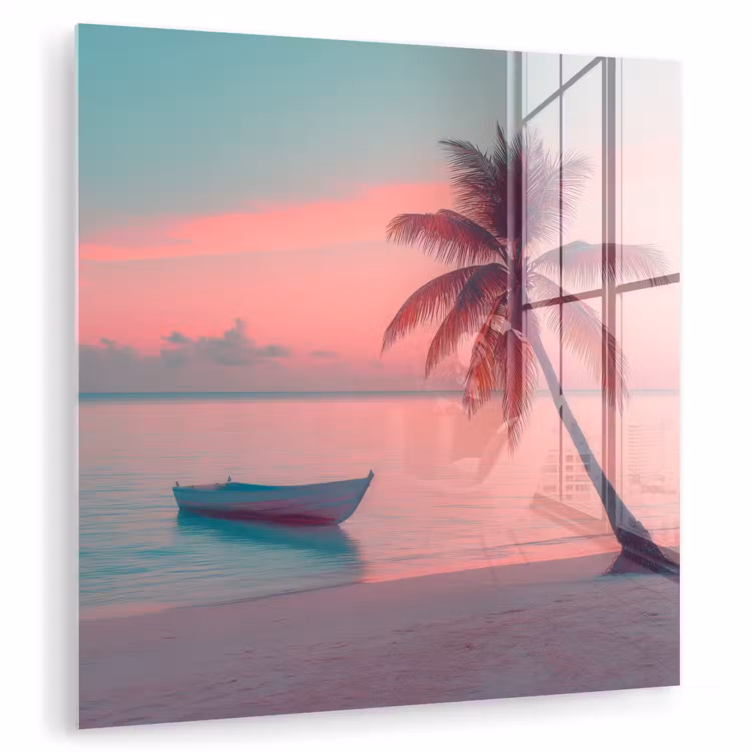 Zee - Boot - Zonsondergang plexiglas 5mm klein -zzzproduct_nieuw