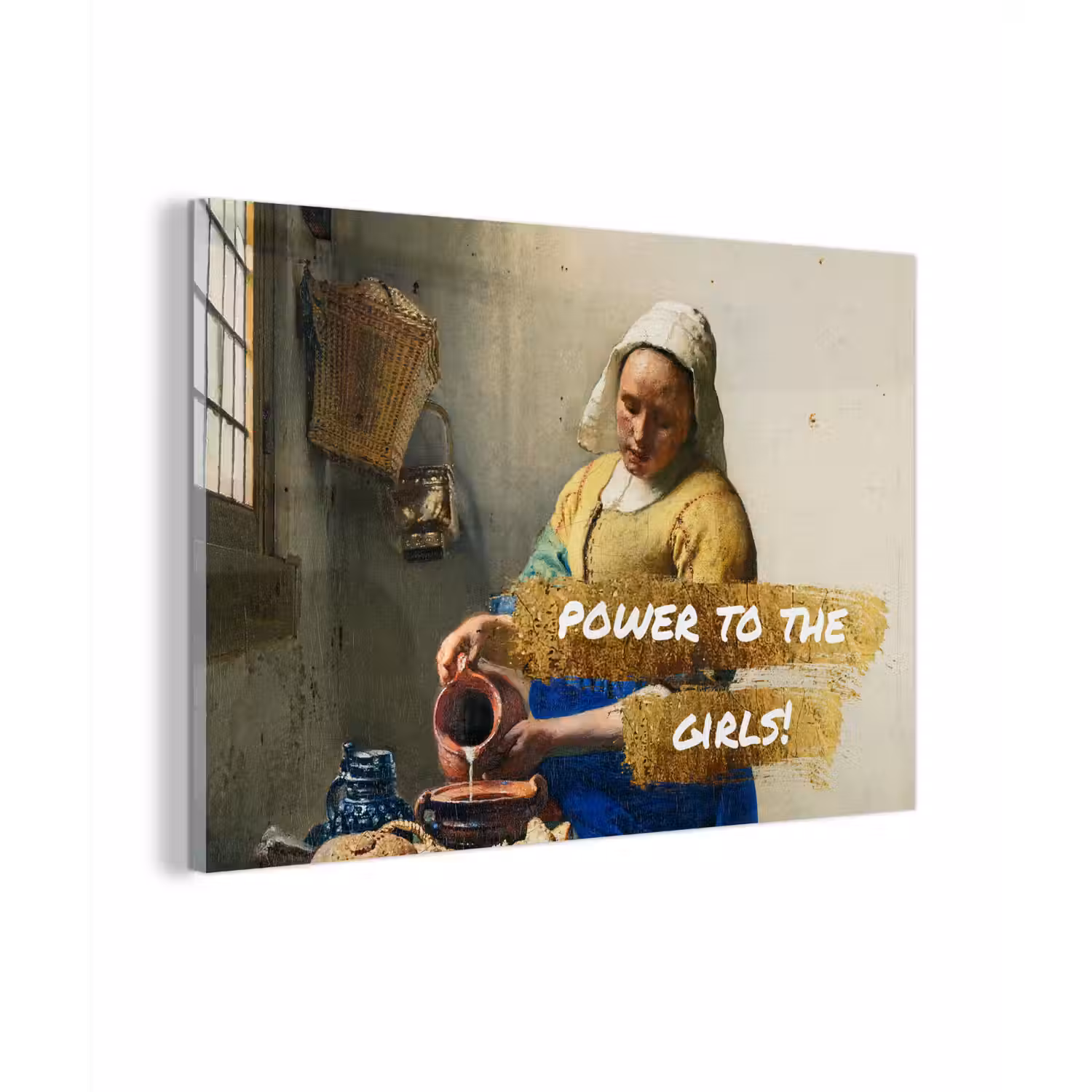 Melkmeisje - Goud - Quotes - Schilderij - Oude meesters plexiglas 5mm klein -sfeer1