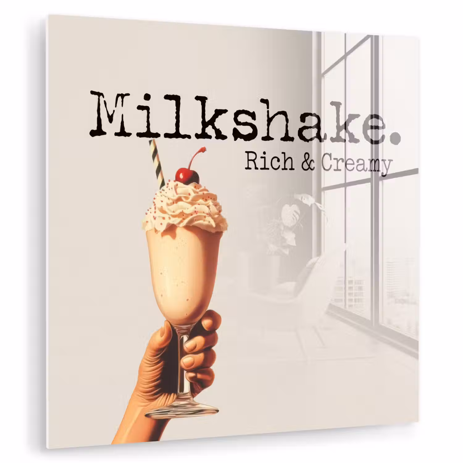 Milkshake - Kers - Rietje plexiglas 5mm klein -zzzproduct_nieuw