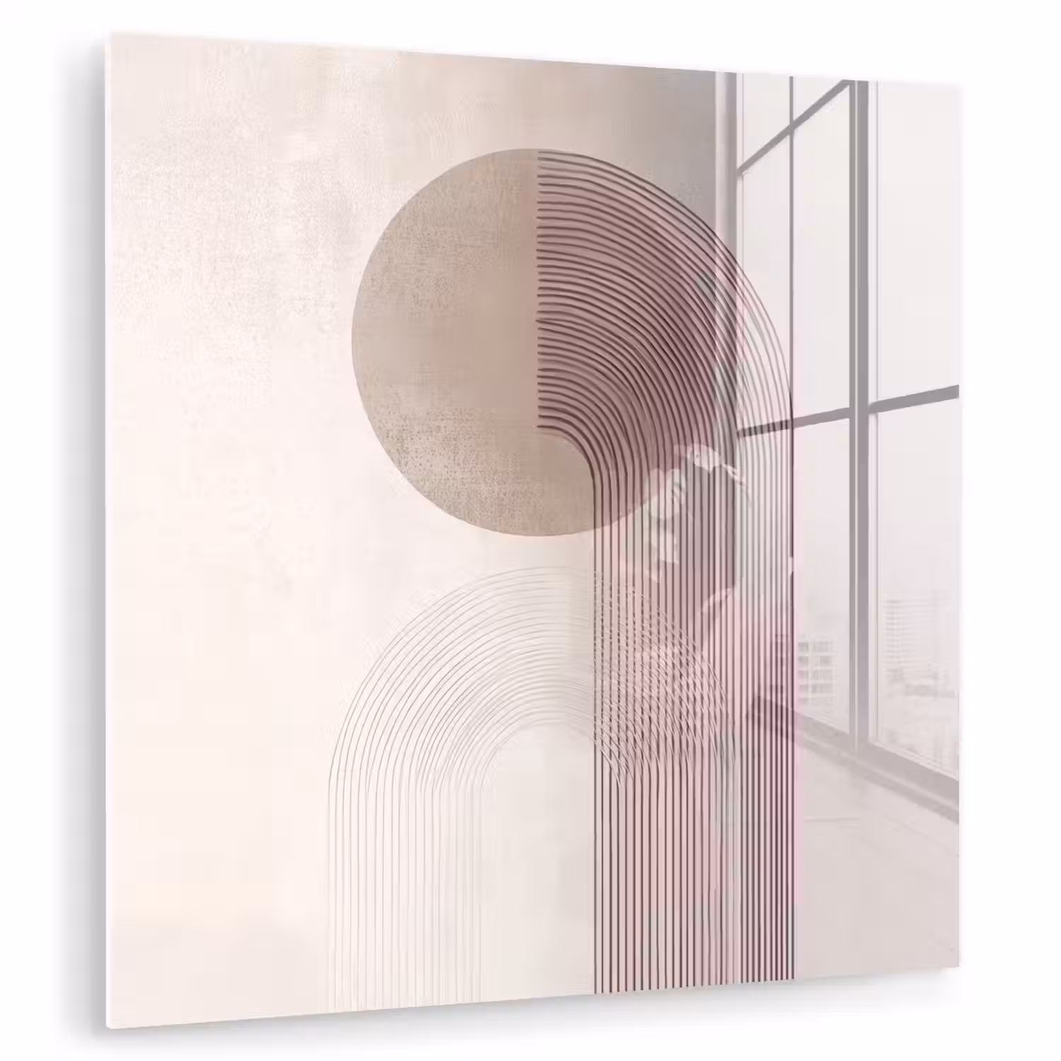 Minimalistisch - Cirkel - Lichtgrijs plexiglas 5mm klein -zzzproduct_nieuw