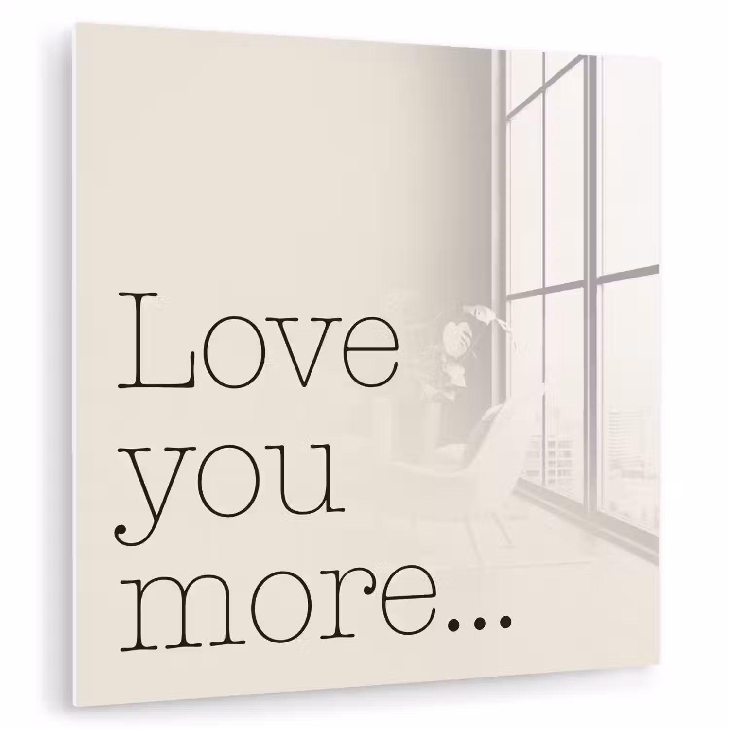 Minimalistisch - Love - Beige plexiglas 5mm klein -zzzproduct_nieuw