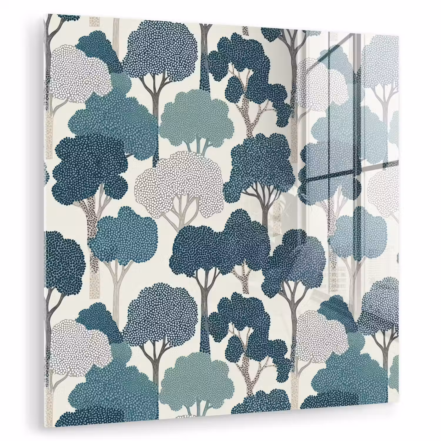 Modern - Bomen - Bos - Patroon - Blauw plexiglas 5mm klein 11 -zzzproduct_nieuw
