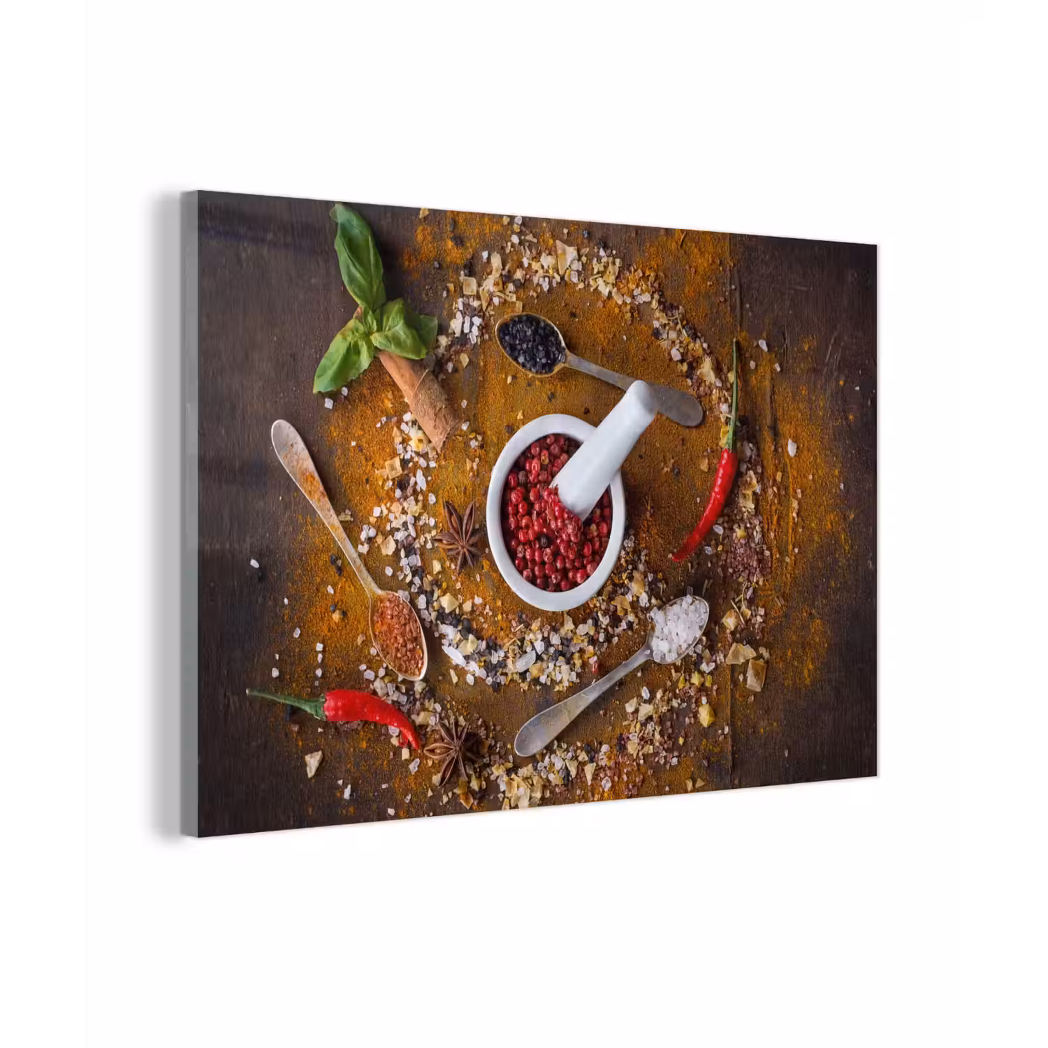 Vijzel - Kruiden - Lepels - Specerijen - Bruin - Peper plexiglas 5mm klein -sfeer1