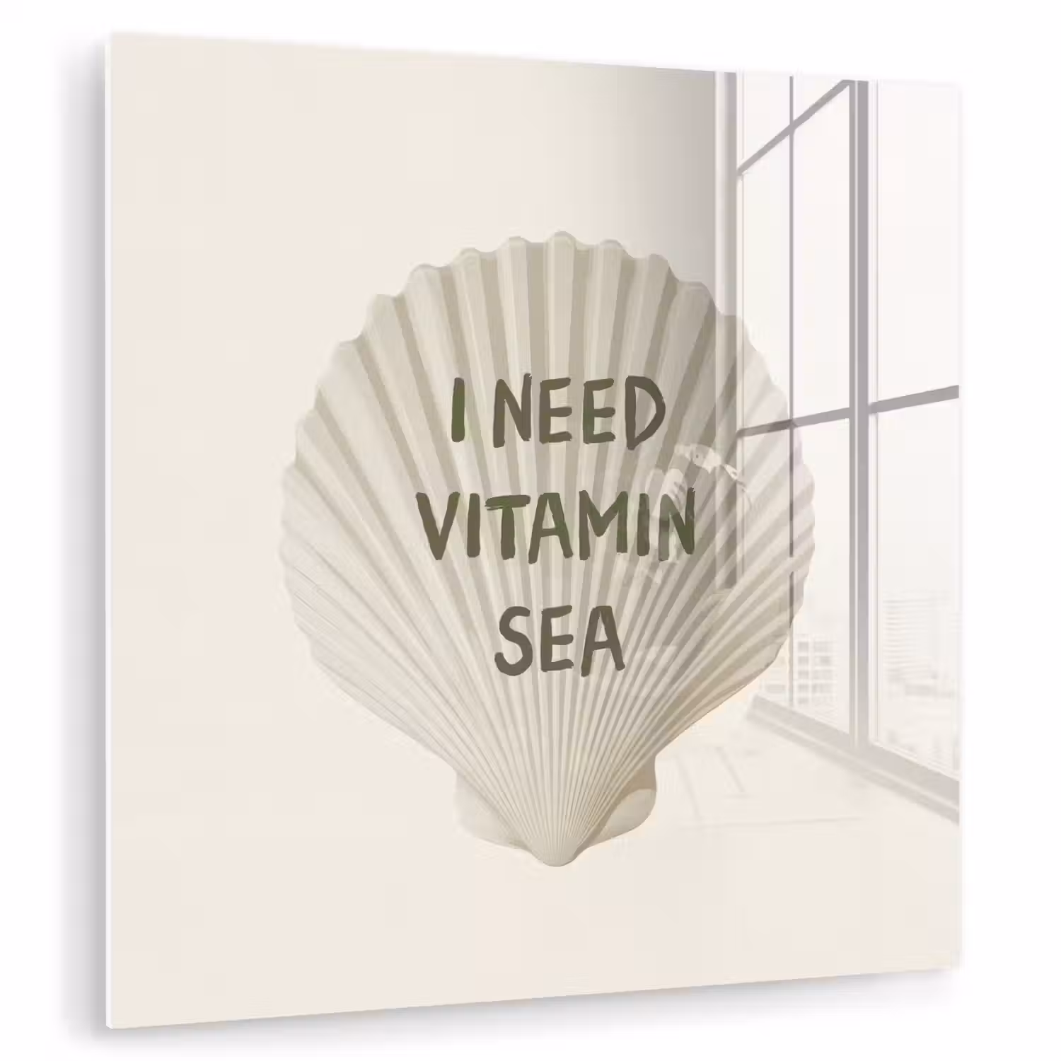 Schelp - Quote - Groen plexiglas 5mm klein -zzzproduct_nieuw