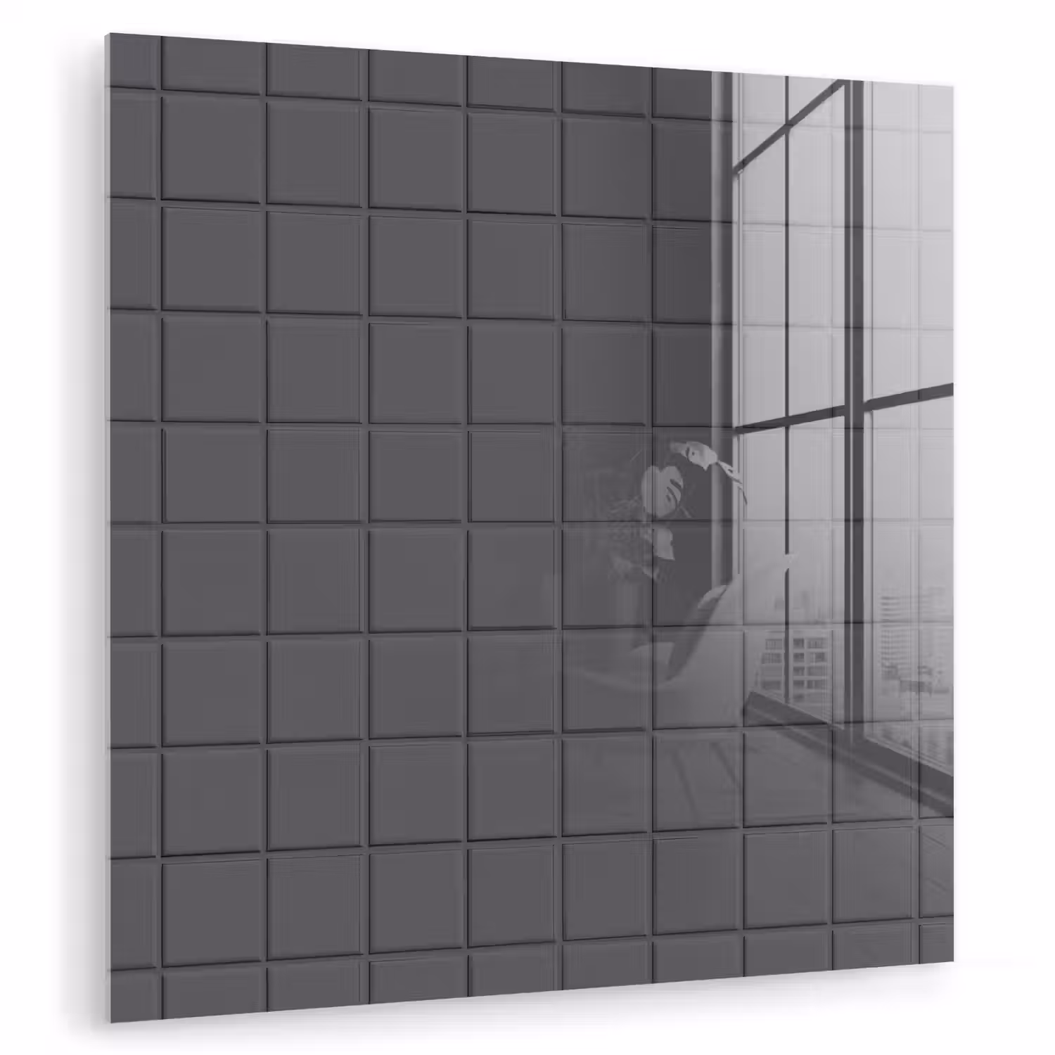 Patroon - Tegel - Grafiet - Grijs plexiglas 5mm klein 11 -zzzproduct_nieuw