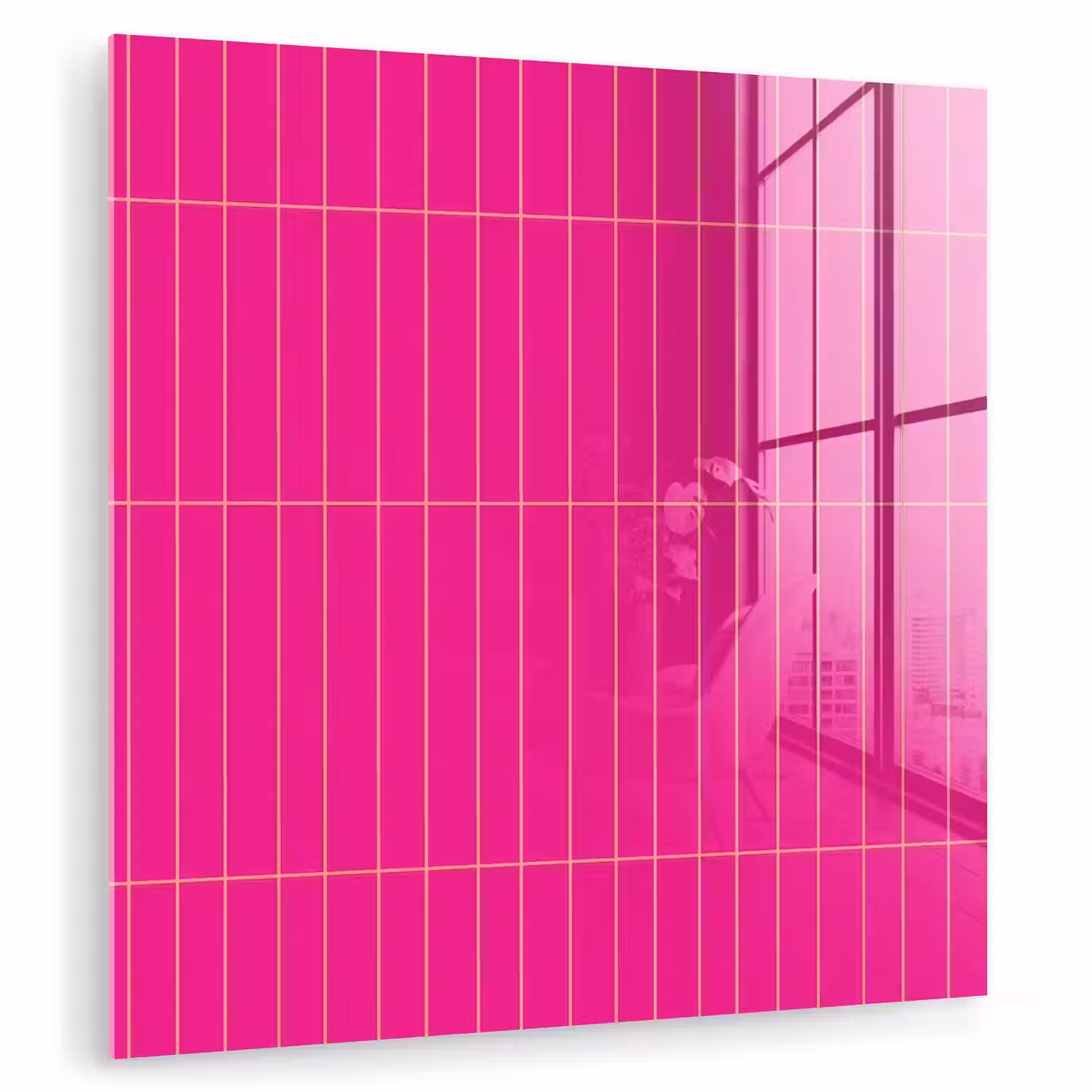 Patroon - Tegel - Magenta - Roze plexiglas 5mm klein 11 -zzzproduct_nieuw