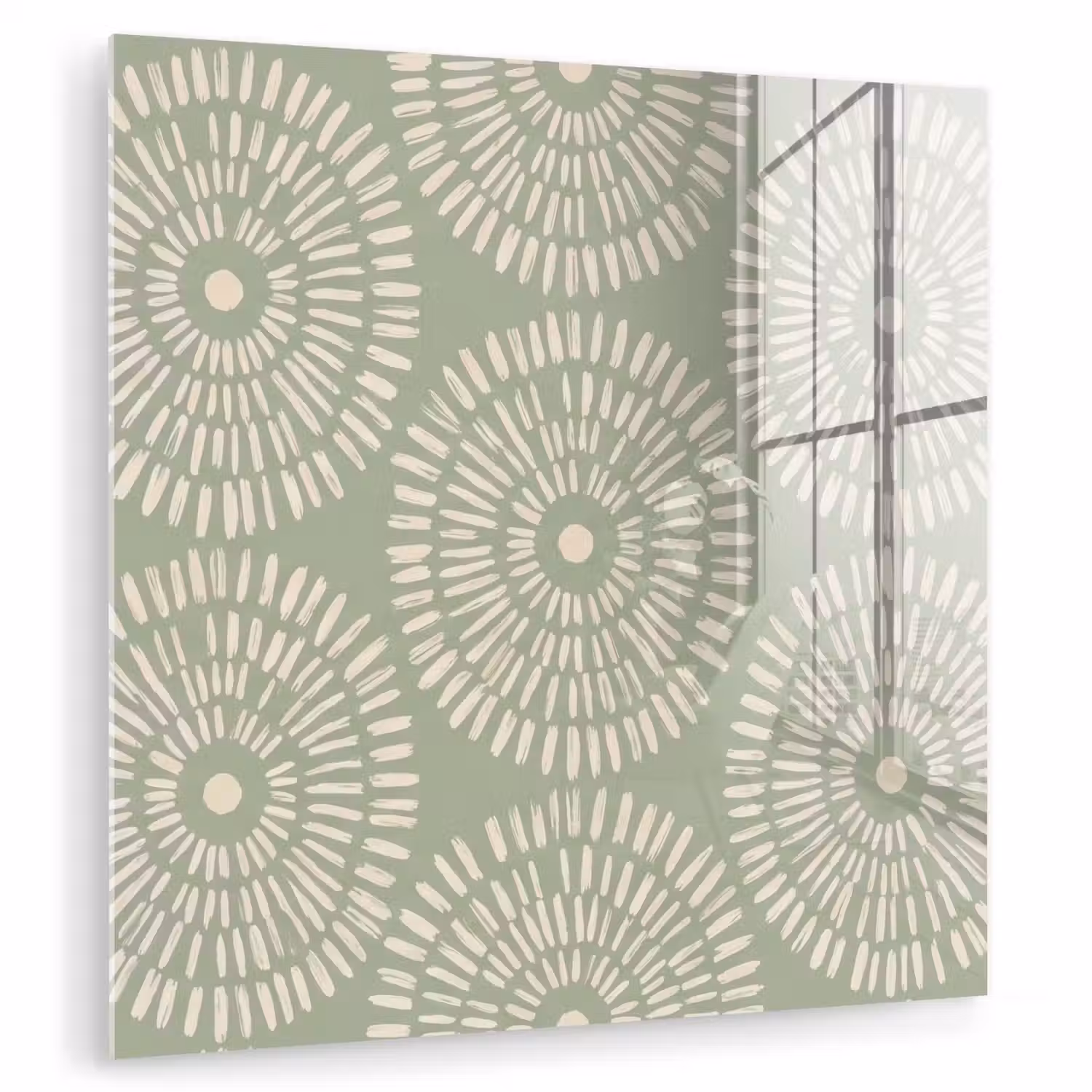 Patroon - Cirkels - Abstract - Modern - Groen plexiglas 5mm klein -zzzproduct_nieuw