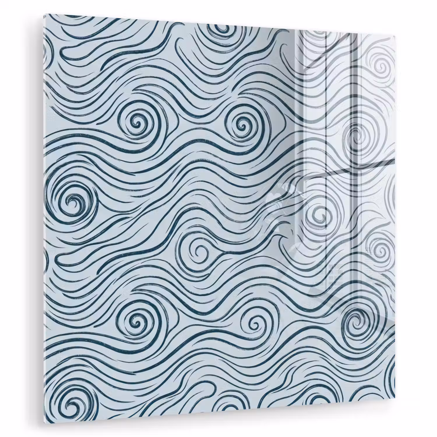 Patroon - Golven - Abstract - Modern - Blauw plexiglas 5mm klein -zzzproduct_nieuw