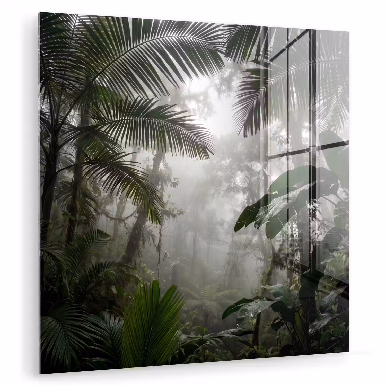 Natuur - Jungle - Mist - Groen - Bladeren plexiglas 5mm klein -zzzproduct_nieuw