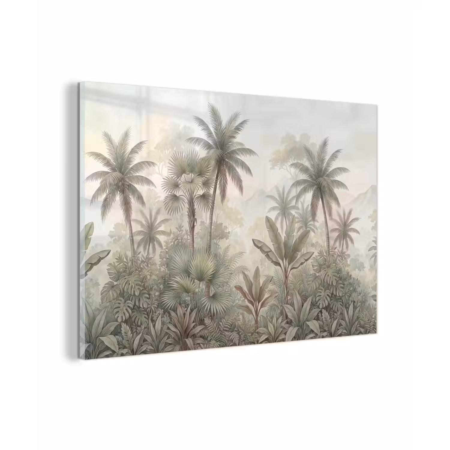 Natuur - Tropisch bos - Landschap - Aquarel - Groen plexiglas 5mm klein -zzzproduct_nieuw