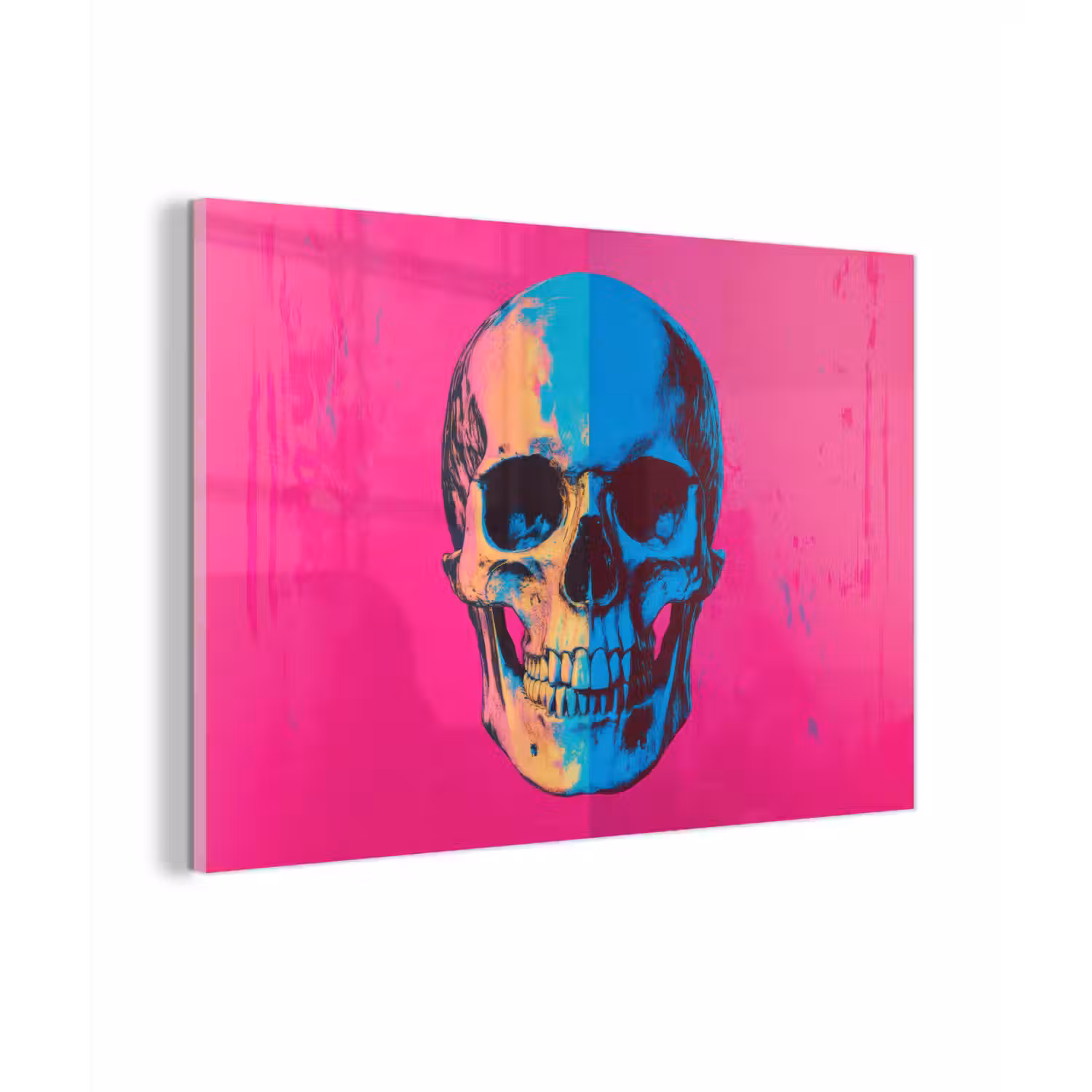 Neon - Blauw - Pop-art - Schedel plexiglas 5mm klein -zzzproduct_nieuw
