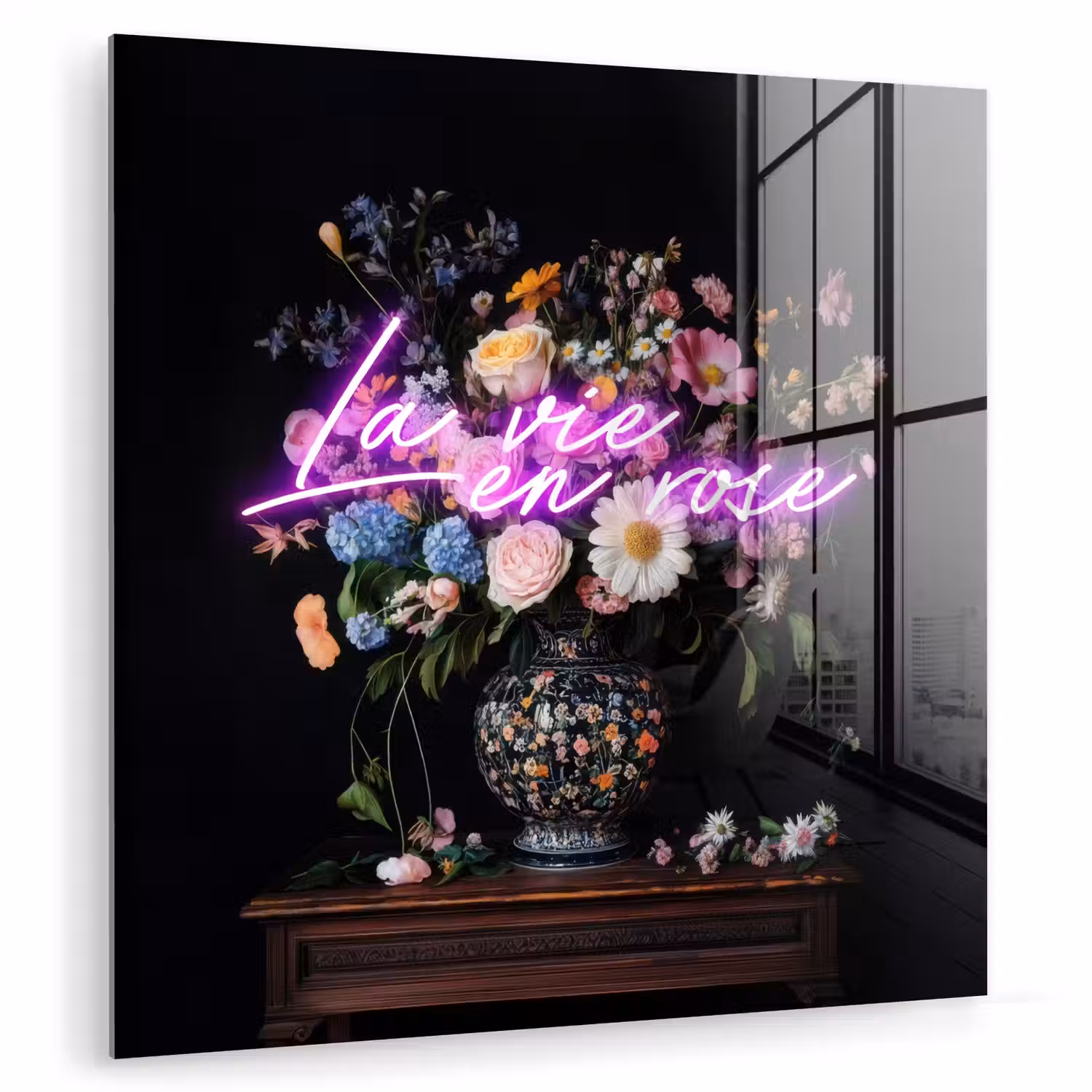 Neon - Vaas - Bloemen plexiglas 5mm klein -zzzproduct_nieuw