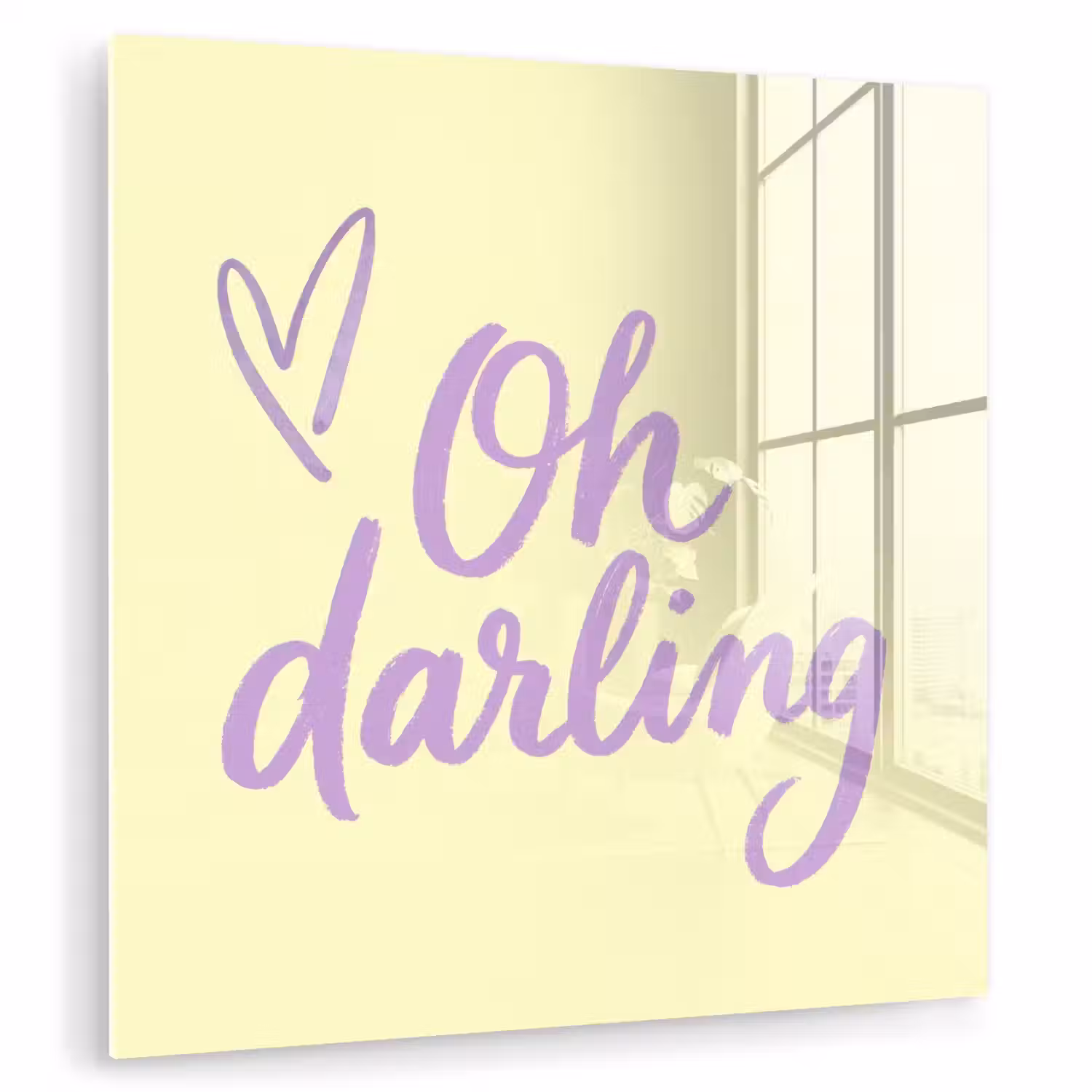 Oh darling - Geel - Hart plexiglas 5mm klein -zzzproduct_nieuw