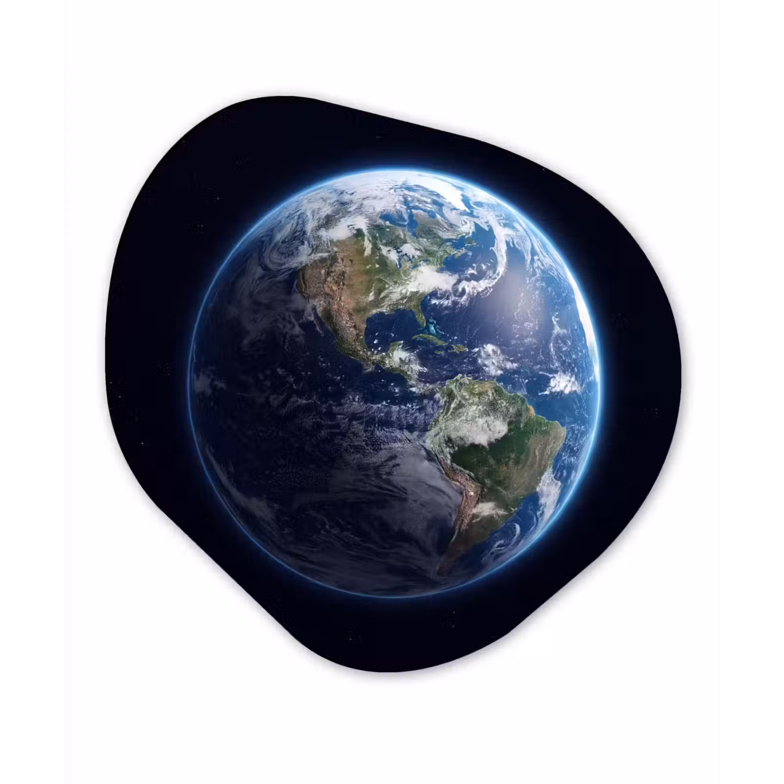 Glasbild Organische Form - Erde – Weltraum – Kosmos - Aarde - Ruimte - Kosmos Wandcirkel Organisch Plexiglas middel