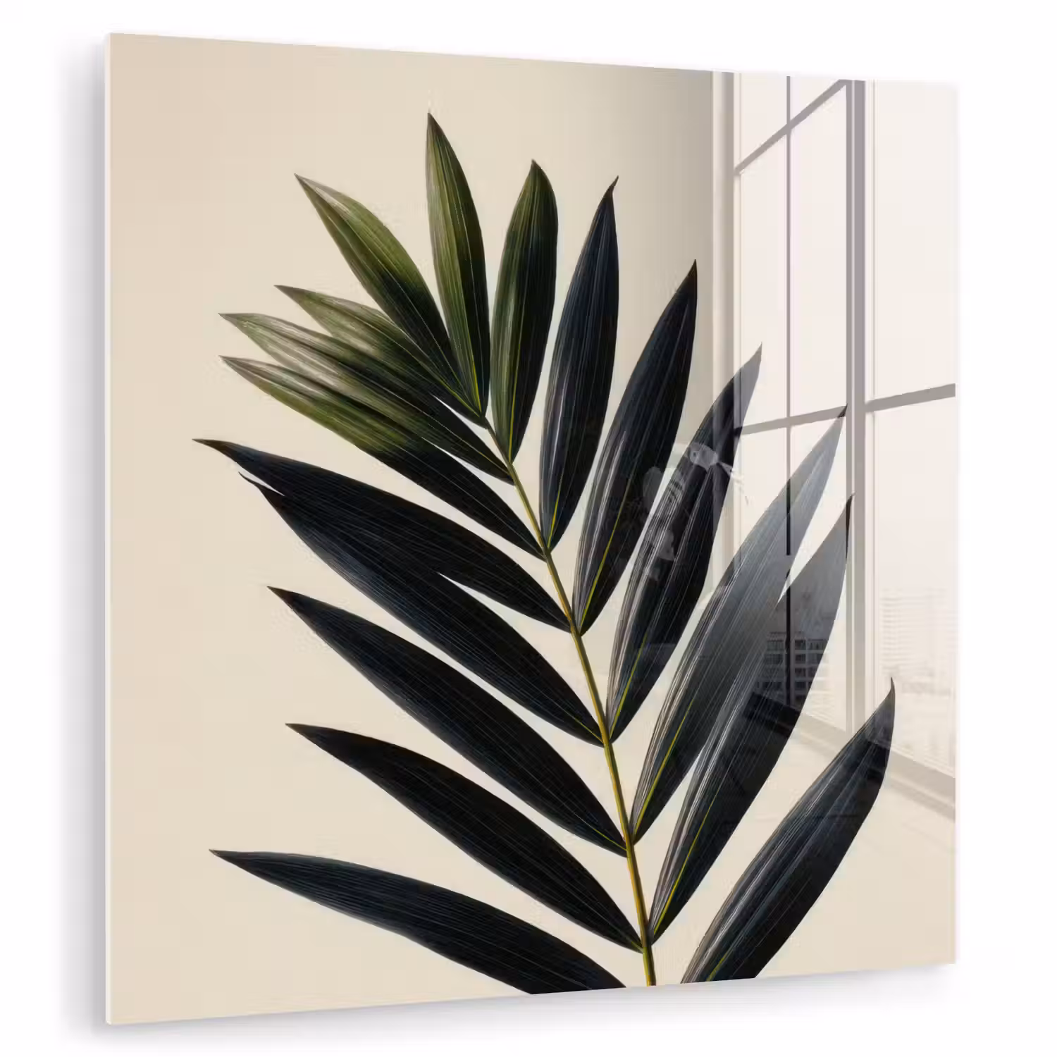 Palmblad - Donkere bladen - Subtiel plexiglas 5mm klein -zzzproduct_nieuw