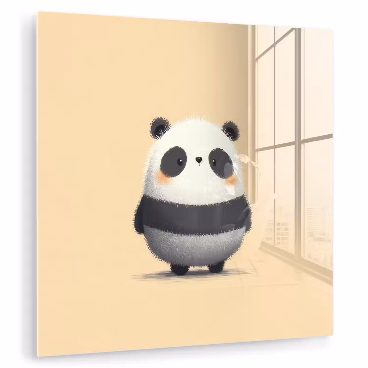 Panda - Beige - Minimalistisch plexiglas 5mm klein -zzzproduct_nieuw