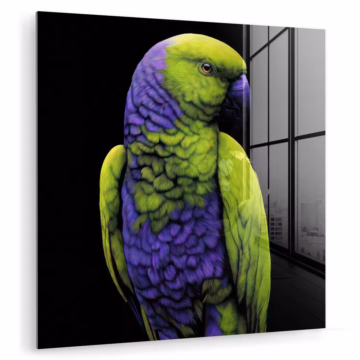 Papegaai - Veren - Opvallend - Groen plexiglas 5mm klein -zzzproduct_nieuw