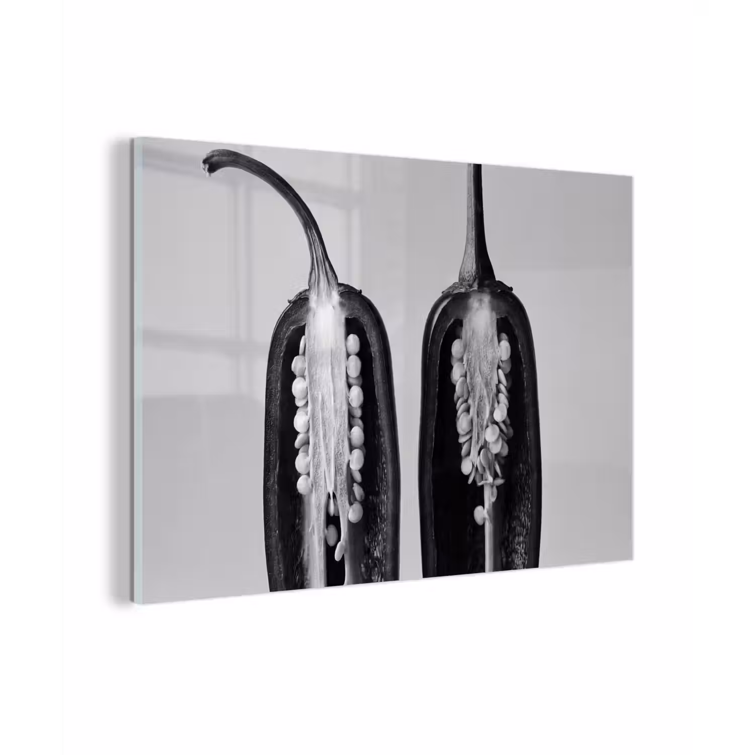 Pepers - Zwart - Wit - Zaadlijsten plexiglas 5mm klein -zzzproduct_nieuw