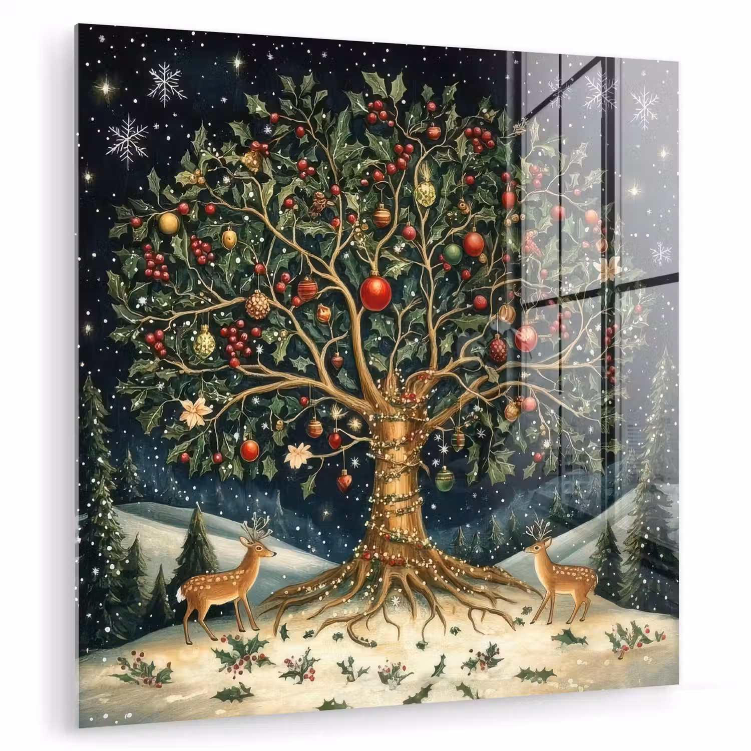Feestboom - Winterhemel - Kleurrijk plexiglas 5mm klein -zzzproduct_nieuw
