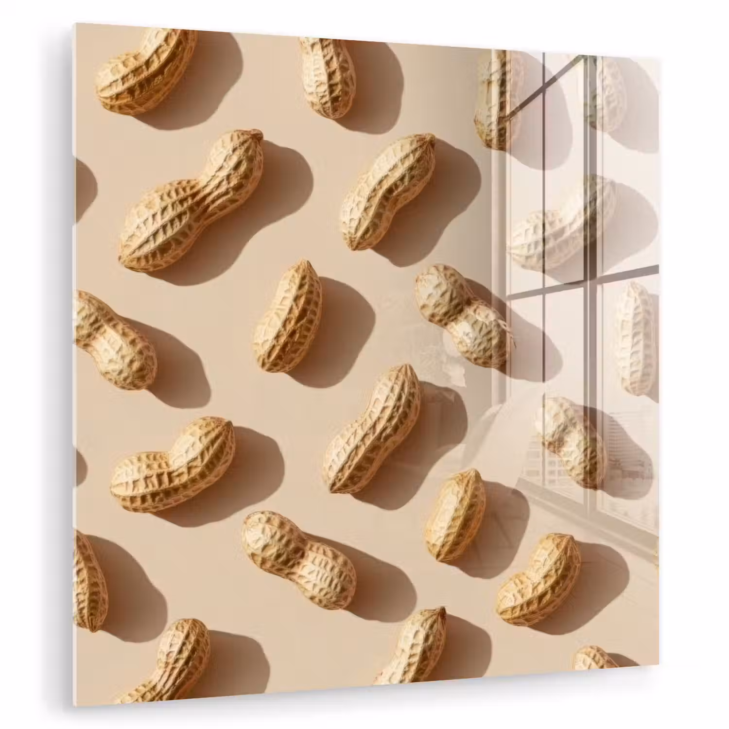 Pinda's - Patroon - Beige plexiglas 5mm klein -zzzproduct_nieuw