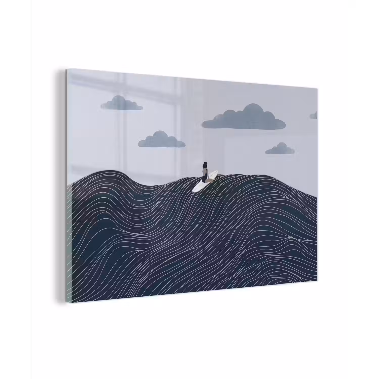 Persoon - Surfen - Oceaan - Natuur - Modern plexiglas 5mm klein -zzzproduct_nieuw