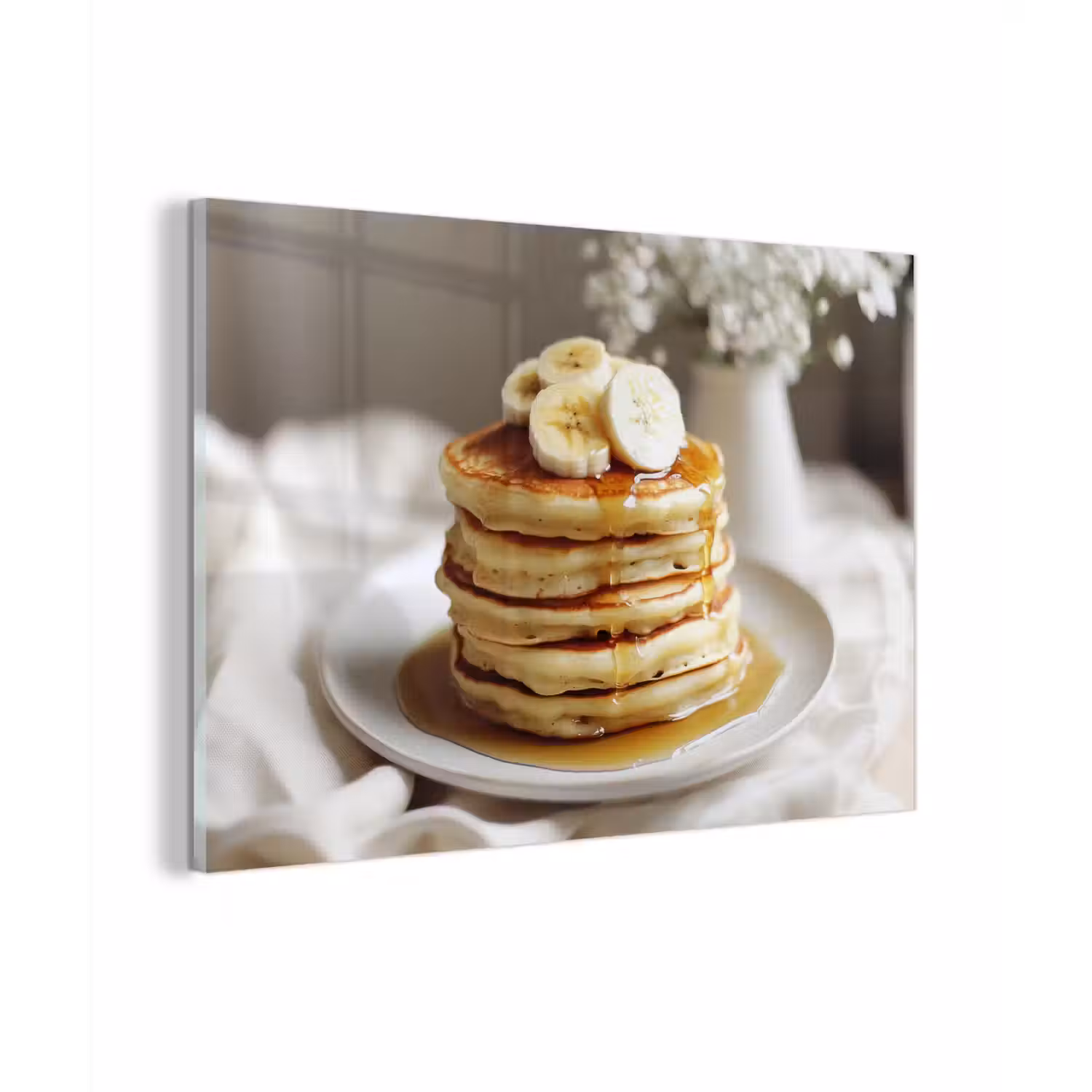 Pannenkoeken - Banaan - Siroop - Wit - Beige plexiglas 5mm klein -zzzproduct_nieuw